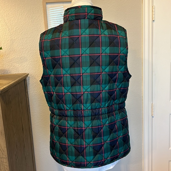 St John's Bay | Women's Winter  Plaid Quilted Vest | Size Med - Picture 9 of 12